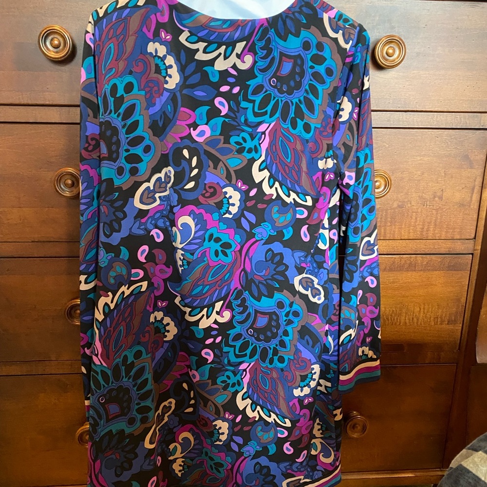 Trina Turk. Long sleeve dress. Size 12. Floral dress.